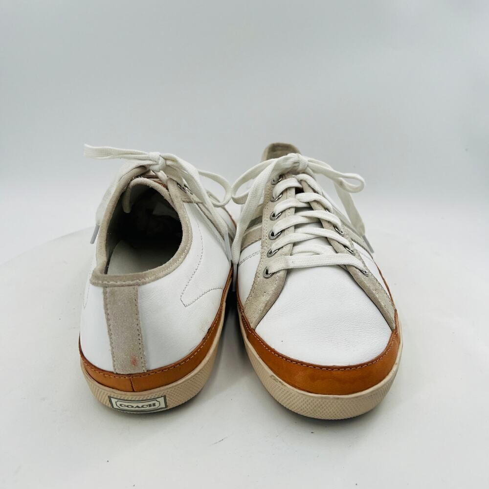 Coach Brad Women's Fashion Sneakers Lace Up White Leather Shoes Size 13M - Picture 10 of 13